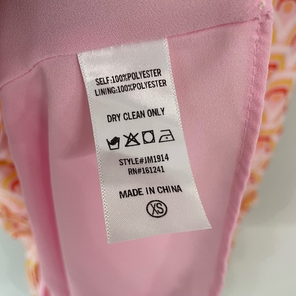 J Marie The Summer Tiered Sleeveless Mini Dress XS Petite Rainbow Babydoll.  10 - Picture 5 of 6